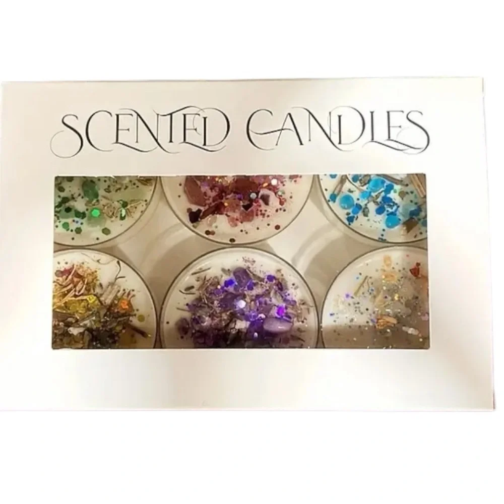 Candles Set 6 - Multicolor  Ocean Breeze Scented